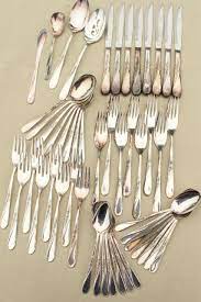 Wm rogers ornate floral pattern silverplate. Spring Flower Wm Rogers International Silver Plate Flatware Estate Lot Vintage Silverware