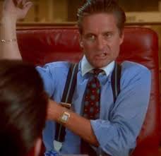 In the sequel, wall street 2: Hong Kong Watch Fever é¦æ¸¯åå Gordon Gekko Is Wearing A Cartier Santos Galbee Auto 18 Kt Gold Watch
