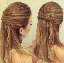 Image Result For Half Up Half Down Straight Wedding Hairstyles Short Wedding Hair Straight Hairstyles Wedding Hairstyles Half Up Half Down