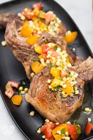 Bake for 20 to 25 minutes. Sous Vide Double Cut Pork Chops With Raw Summer Corn Tomato Salad