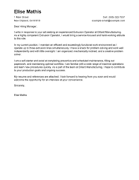 Best Extrusion Operator Cover Letter Examples Livecareer