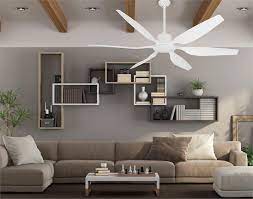 This new updated model has been made to be more durable, powerful, and includes energy this outdoor ceiling fan can be mounted on either flat or sloped ceilings. 52 Inch Titan Ii Modern Ceiling Fan With Led Light In Pure White By Troposair