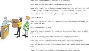 Conversation At The Post Office With 2 People Post Office Conversation English Study