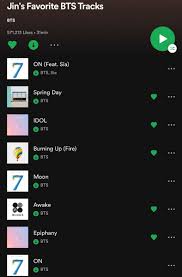 Kaufe bts jin epiphany spotify code von chloe07333 als grußkarte. All For Jin Ost Epiphanymv100m V Twitter Streamjin Stream Moon On Spotify Using Jin S Favorite Bts Tracks Playlist Which Already Includes On Moon Awake Epiphany Https T Co Fnvebikap9 ë°©íìëë¨ì§ Jin Seokjin ì§