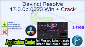 Davinci resolve studio currently sells for $299 for a lifetime license. Davinci Resolve 17 0 0b 0023 Win Crack Free Download