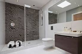 Amazing bathroom backsplash ideas to beautify your bath. Modern Bathroom With Zebra Patterned Tiles On Backsplash My Decorating Tips