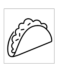 Easy Taco Coloring Page Coloring Rocks Fun & easy to print. easy taco coloring page coloring rocks
