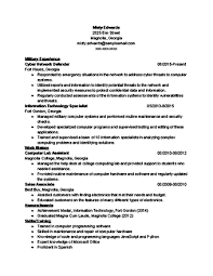 add military experience to a resume