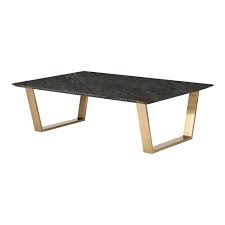 C2a rectangular rose gold coffee table. Catrine Coffee Table Black Gold Rouse Home