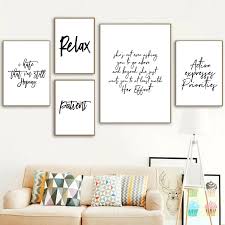Inspirational Phrases Print Letters Quotes Wall Art Decor Pictures Poster Canvas Painting Wall Art Living Room Home Decoration Painting Calligraphy Aliexpress