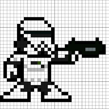 Stormtrooper Perler Bead Pattern Pixel Art Minecraft Quilt Minecraft Pixel Art