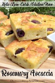 Rosemary And Kalamata Olive Focaccia Keto Low Carb Gluten Free This Rosemary And Kalamata Olive Focaccia Bread Wi Keto Bread Low Carb Gluten Free Low Carb