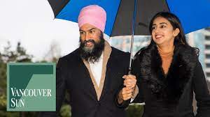 Jagmeet singh jimmy dhaliwal mp is a canadian politician who has served as the leader of the new democratic party since 2017. Jagmeet Singh And His Wife Gurkiran Kaur Cast Their Vote Vancouver Sun Youtube