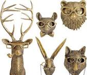 Amazon.com: GUASDIE Animal Heads Wall Decor, Faux Deer Head ...
