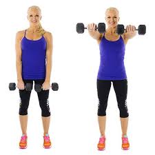 Dumbbell upright rows are a great alternative to barbell upright rows. Dumbbell Front Raise Exercise How To Workout Trainer By Skimble