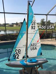Soling Sails for the Victor RC Soling in white