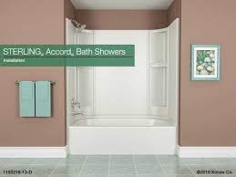 Covered under sterling's 10 year limited residential / 3 year limited commercial warranty shower drain required product features: Installation Sterling Accord Bath Showers Youtube