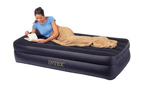 Twin Air Bed Mattress Built In Electric Pump Intex Pillow Airbed Guests Rest New Air Bed Air Mattress Camping Camping Pillows