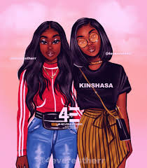Estherr Luntadila On Instagram Sisterhood Tag Your Best Friend And Comment Why He Black Girl Cartoon Drawings Of Black Girls Black Girl Art