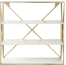 A floating shelf gives your belongings the look of brass, steel, or any other metallic finish will keep your belongings safe while promoting a modern. Smith Large Brass Wall Shelf Decorist