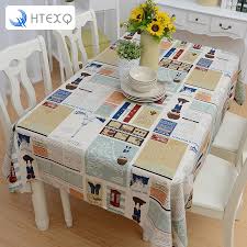 Printed Newspaper Cartoon Tablecloth Rectangle Europe America Style Dot Design Coffee Table Set Affiliate Table Cloth Rectangle Tablecloth Custom Runners