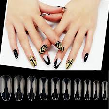 This long, tapered shape with a flat top — a.k.a. Coffin Nails 500pcs Full Cover Acrylic False Nail Tips Coffin Ballerina Nails 10 Sizes With Bag For Nail Salons And Diy Buy Online In Cayman Islands At Cayman Desertcart Com Productid 63897615