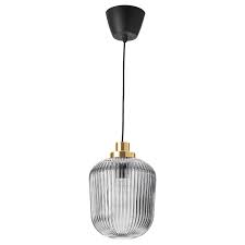 Solklint Hangeleuchte Messing Klarglas Grau 22 Cm Ikea Deutschland Anhanger Lampen Hangeleuchte Glasleuchten