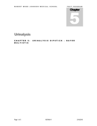 Dipstick Urinalysis Using Siemens Reagent Strips