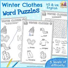 The holiday originated as the evening before all hallow's day, bu. Winter Clothes Worksheets And Word Puzzles Tea Time Monkeys