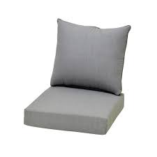 Hampton Bay Cushionguard Pewter Deep Seating Outdoor Lounge Chair Cushion 7292 04524811 The Home Depot Outdoor Lounge Chair Cushions Deep Seating Lounge Chair Cushions