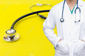 A dull, toy stethoscope with a red diaphragm. Smart Doctor With A Stethoscope Around His Neck With Stethoscope Stock Photo Picture And Royalty Free Image Image 81594742