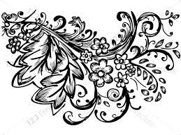 Hand Drawn Floral Corners Vector And Photoshop Brush Pack 02 How To Draw Hands Vector Background Pattern Photoshop Brushes