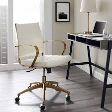 Kids arlo white and gold desk. Jive White Gold Stainless Steel Midback Office Chair Las Vegas Furniture Store Modern Home Furniture Cornerstone Furniture