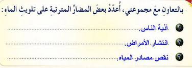 أعدد بعض المضار المترتبة على تلويث الماء سواح هوست