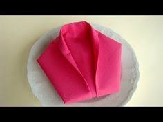 Pliage De Serviette En Papier Facile Et Rapide Le Veston Youtube Servietten Falten Servietten Falten Weihnachten Servietten Falten Hemd