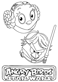 Born under the name leia amidala skywalker, she was the daughter of jedi knight anakin skywalker and senator padmé amidala of naboo. Angry Bird Star Wars Princess Leia And Han Solo Coloring Pages Bulk Color