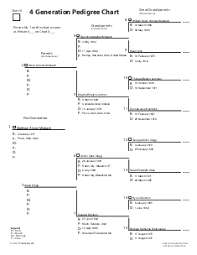 12 valid four generation family tree pedigree chart