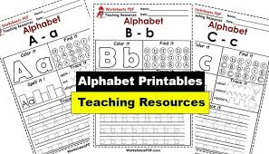 100+ worksheets that are perfect for preschool and kindergarten kids and includes activities like tracing teach kids by having them trace the letters and then let them write them on their own. Free Alphabet Worksheets Printables Pdf