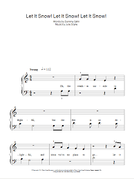 Let It Snow Let It Snow Let It Snow Sheet Music Doris Day 5 Finger Piano