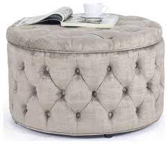 Whether your patio could benefit from an extra table or perhaps a boost of storage, this outdoor. Velvet Round Storage Ottoman Button Tufted Footrest Stool Bench Transitional Footstools And Ottomans By Imtinanz Llc Houzz