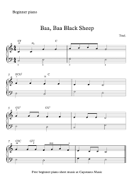 Carol of the bells piano tutorial music level 3 pdf. Baa Baa Black Sheep Beginner Piano Sheet Music Printable Pdf Download