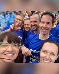 Despite the rain, NMB-Minebea-GmbH had a fantastic turnout at the J.P.  Morgan Corporate Challenge in Frankfurt — team spirit and determination  were out in full stride 💙🏃🏽‍♀️🌧️ #MinebeaMitsumi #MinebeaMitsumiEurope  #NMB #Langen #Workplace #