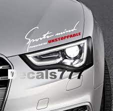 Sports Mind Powered By Unstoppable Racing Sport Performance Car Truck Suv Vinyl Decal Sticker Emblem Logo In 2021 Volkswagen Decal Car Decals Stickers Car Decals Vinyl