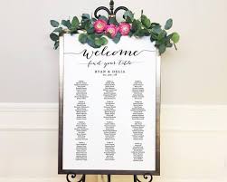 Wedding Seating Chart Template Welcome Seating Chart