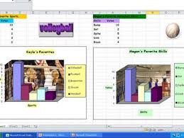Volleyball Pictograph Adding Pictures Into A Chart Using Excel