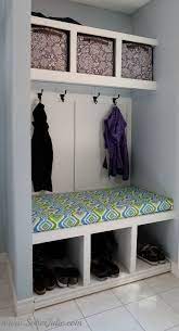 Example of a trendy entryway design in toronto good idea for staggered closets allowing full depth as well and shallower that allow for movement around the bed. Front Entry Hall Closet Makeover Sober Julie Hall Closet Makeover Closet Makeover Front Closet Makeover