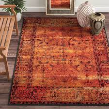 Valenzuela Oriental Orange Area Rug Orange Area Rug Living Room Orange Burnt Orange Living Room