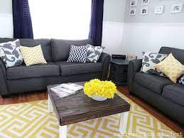 Navy Blue Rooms Ideas Navy Blue And Yellow Living Room Newlyweds On A Budget Living Rooms Blue And Yellow Living Room Yellow Living Room Living Room Grey