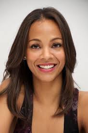 Zoe Saldana S Hair Simple And Low Maintenance Love It Hair Color For Dark Skin Hair Color For Tan Skin Zoe Saldana