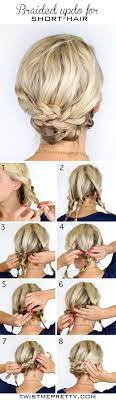 This Simple Braided Updo Could Easily Be Used For Casual Or Bridal I Don T Know That This Is For Short Hair B Hair Styles Short Hair Styles Long Hair Styles